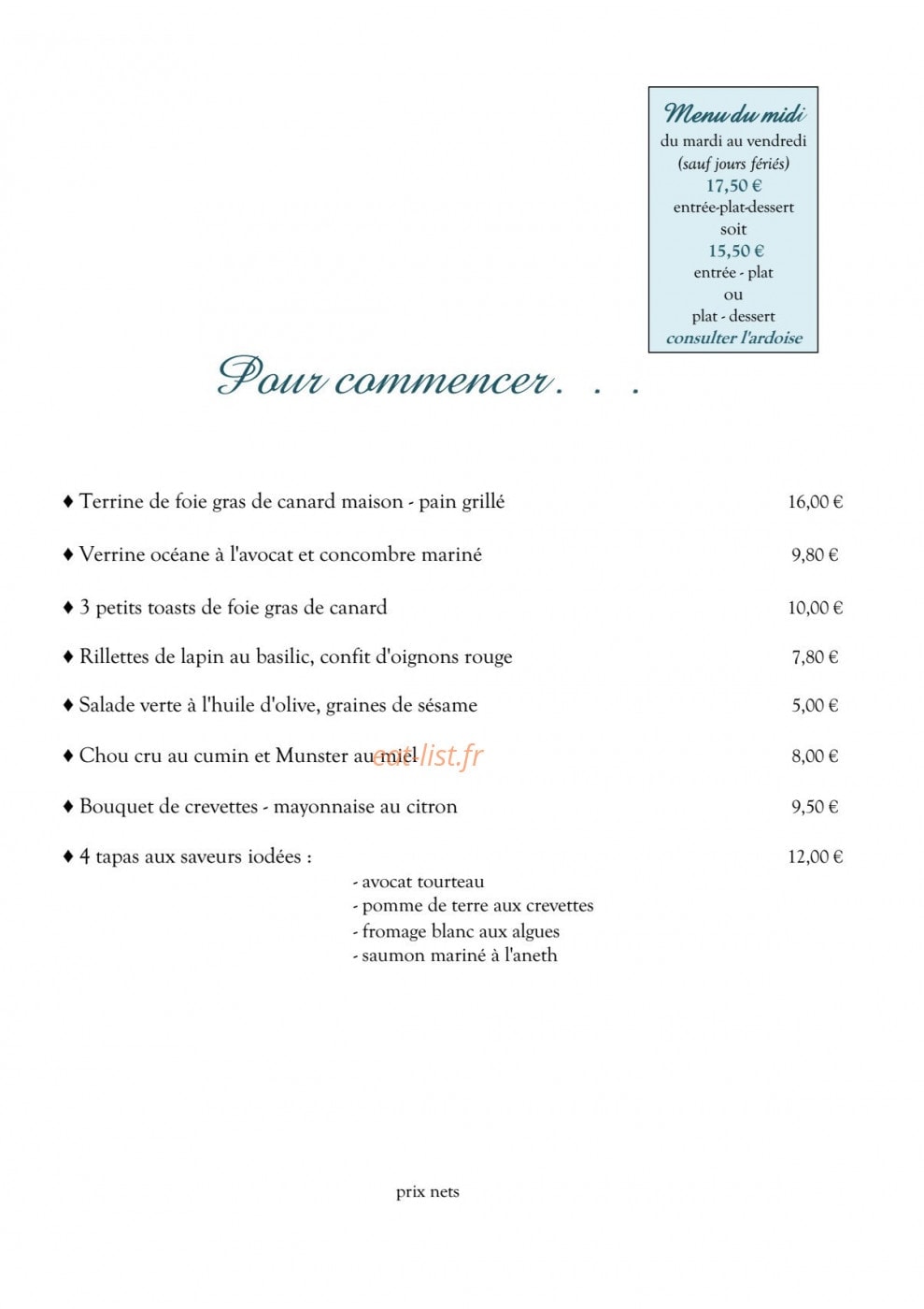 Le Vent d'Est — carte page 1