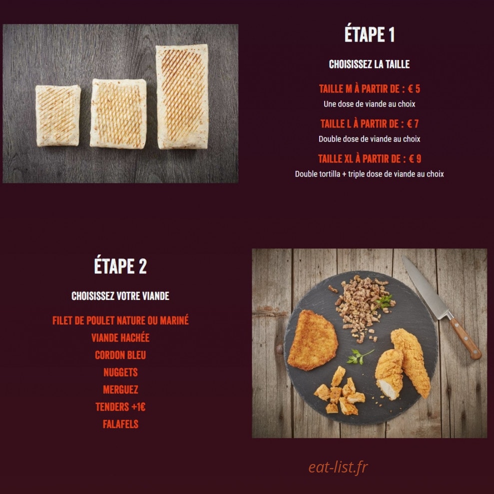 O'Tacos — carte page 1