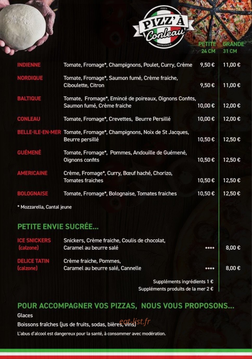 Pizz' à Conleau — carte page 2