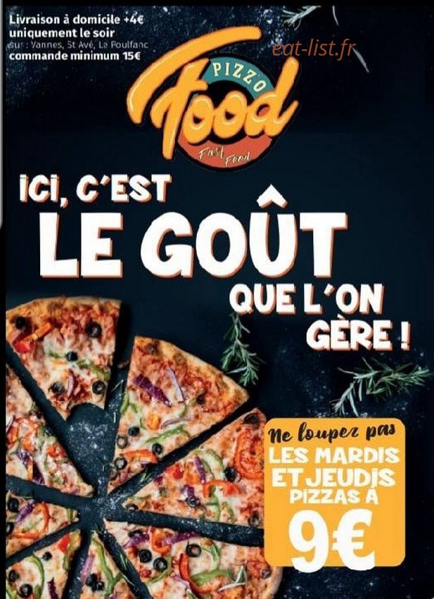 Pizz'o food — carte page 1