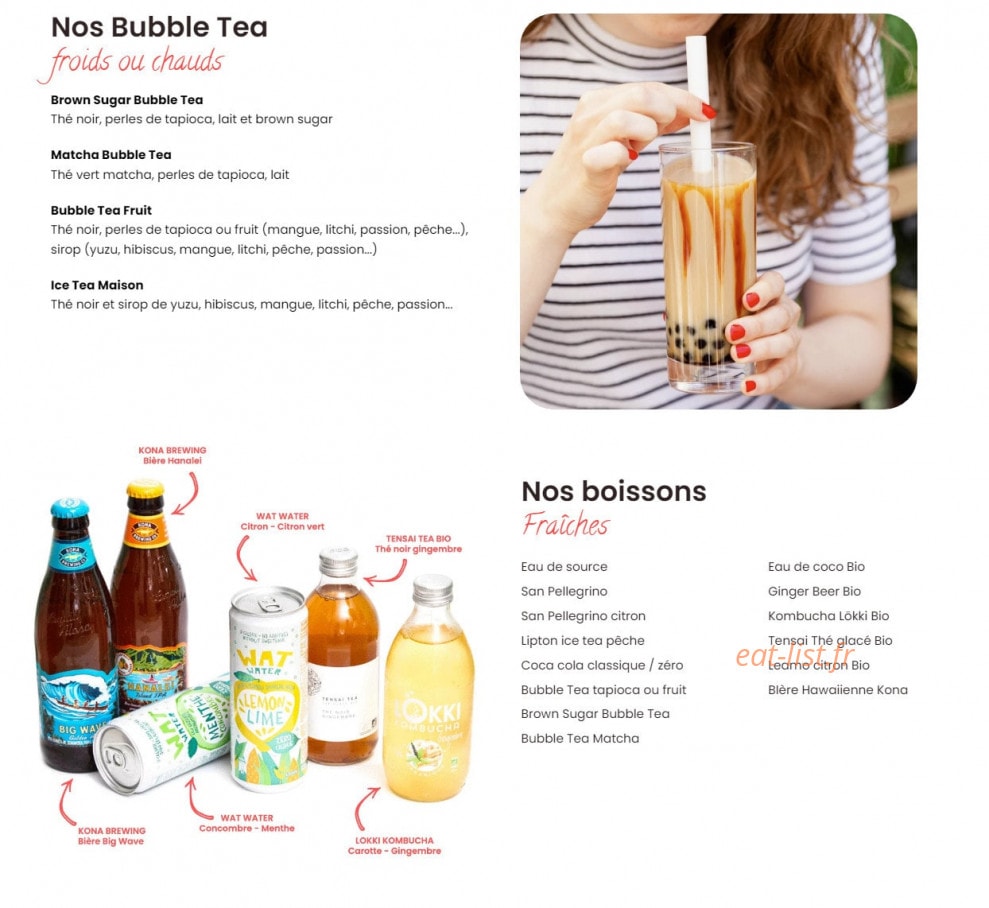 Poke Bar — carte page 4