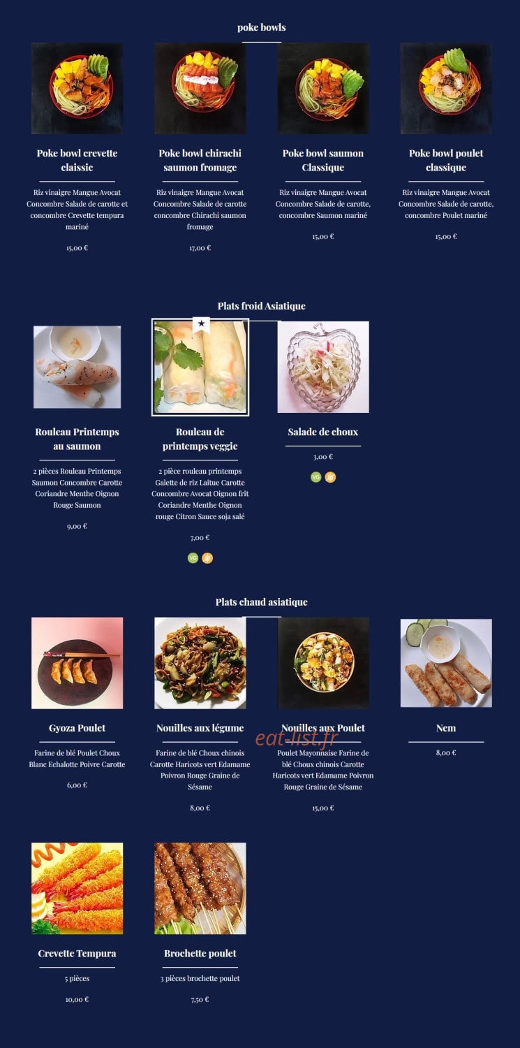 Restaurant Lily Sushi — carte page 4