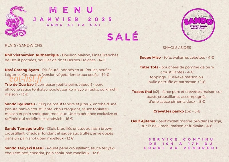Sando — carte page 3