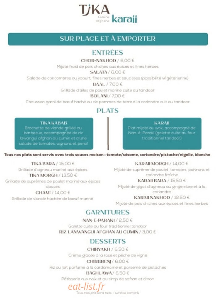 Tika Karaii — carte page 1