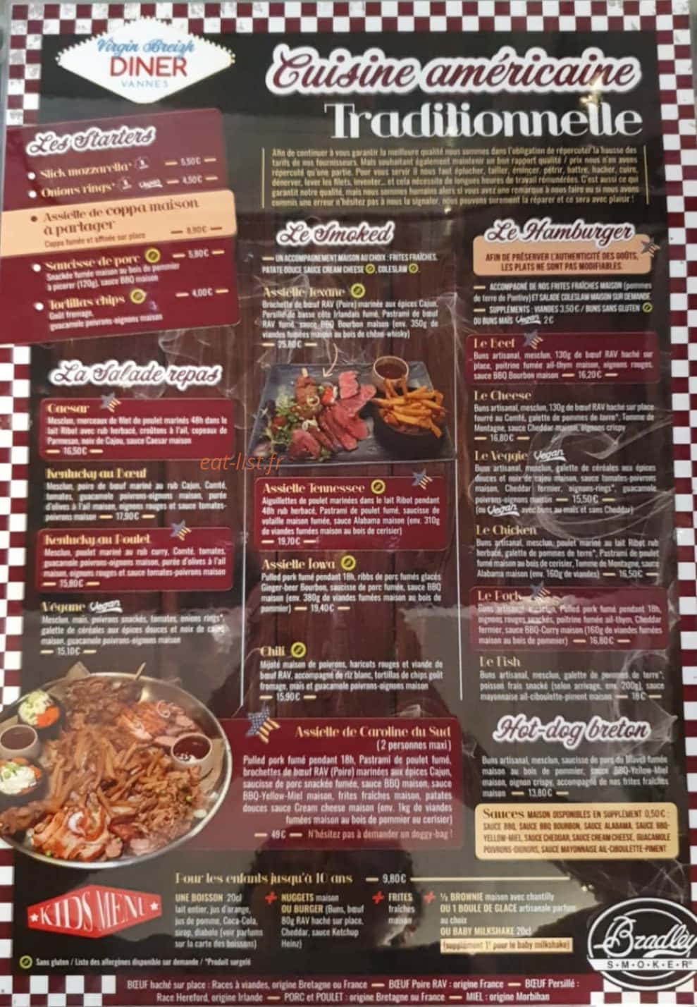 Virgin Breizh Diner — carte page 1