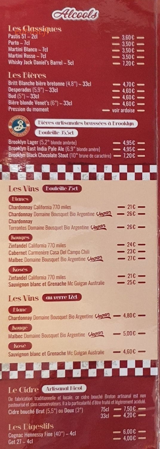 Virgin Breizh Diner — carte page 6