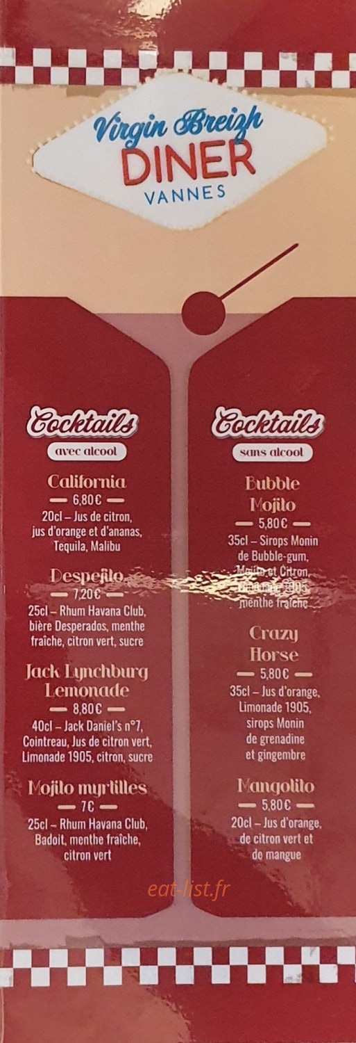 Virgin Breizh Diner — carte page 4