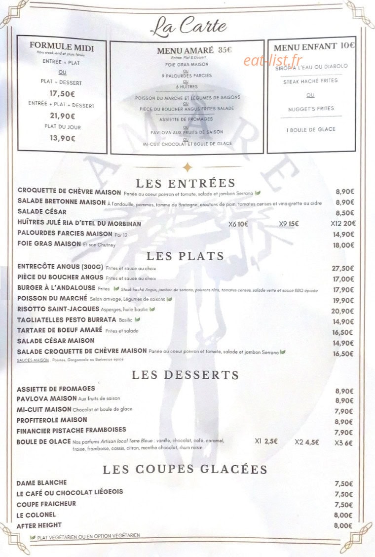 Amare — carte page 1