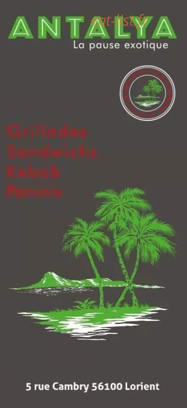 Antalya Kebab — carte page 1