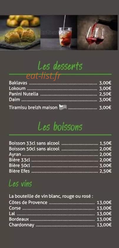Antalya Kebab — carte page 4