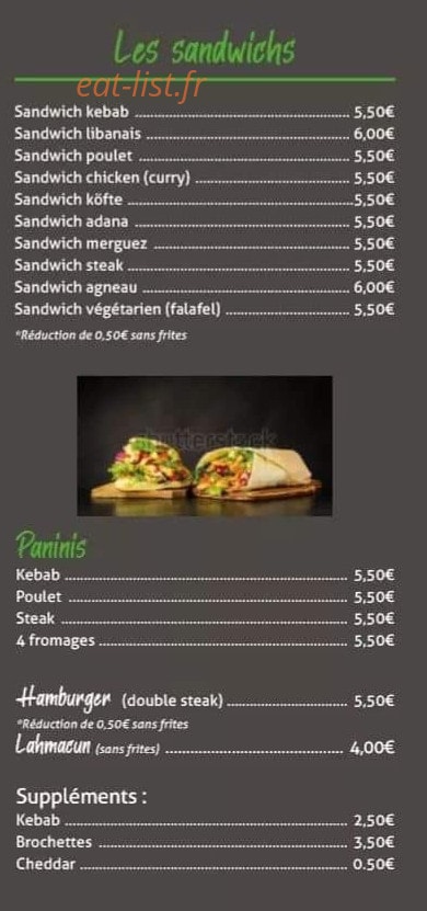 Antalya Kebab — carte page 2