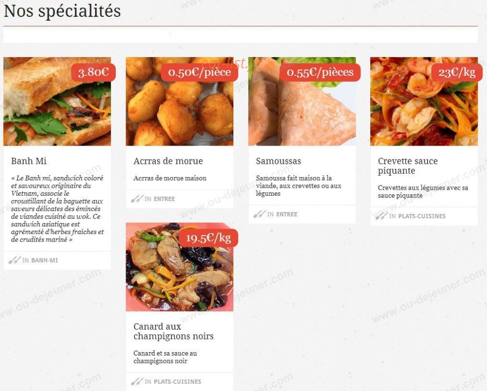 Chez Lee — carte page 5