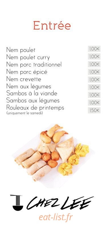 Chez Lee — carte page 2