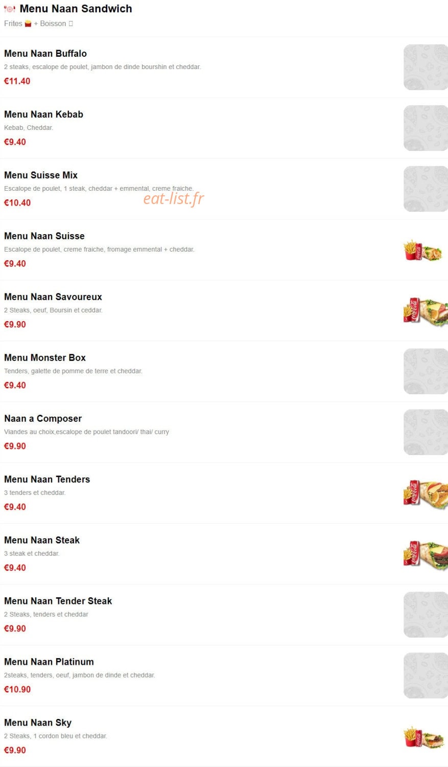 Chicken Sky — carte page 5