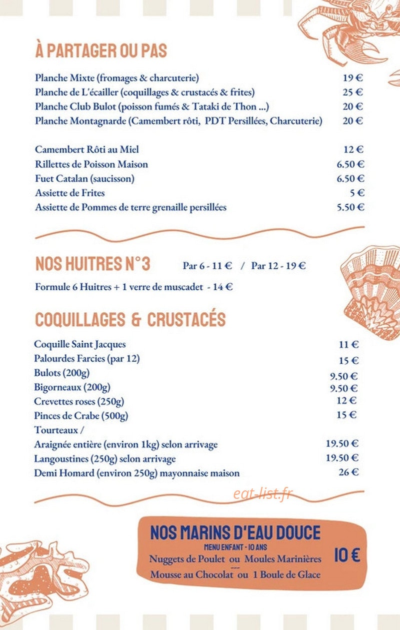 Club Bulot — carte page 2