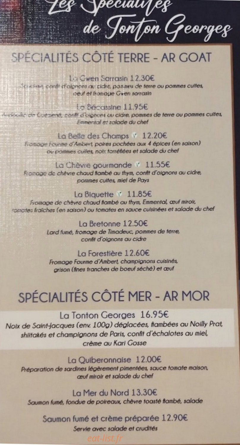 Crêperie du Port — carte page 3