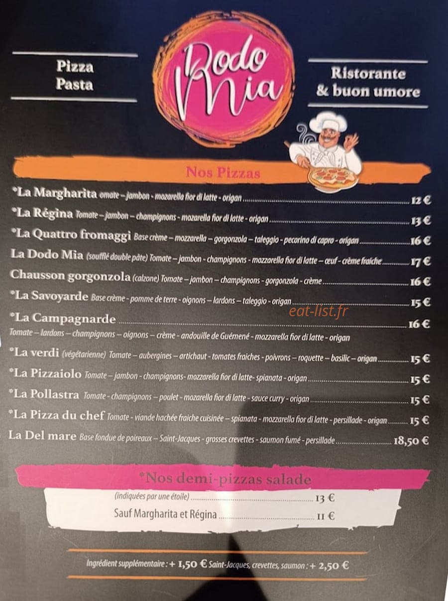 Dodo Mia — carte page 1