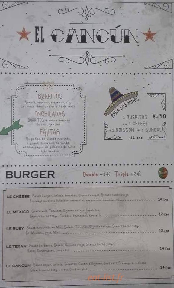 El Cancún — carte page 1