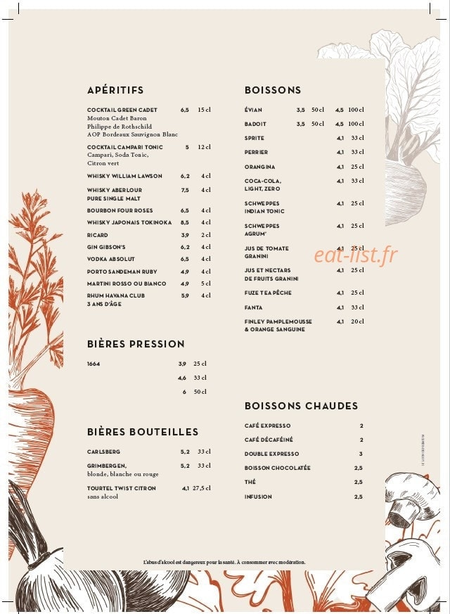 IK Restaurant — carte page 2