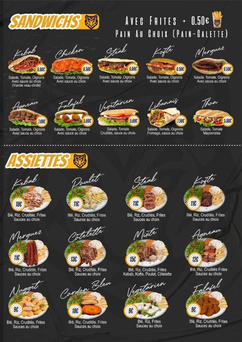 Kaplan Kebab — carte page 2