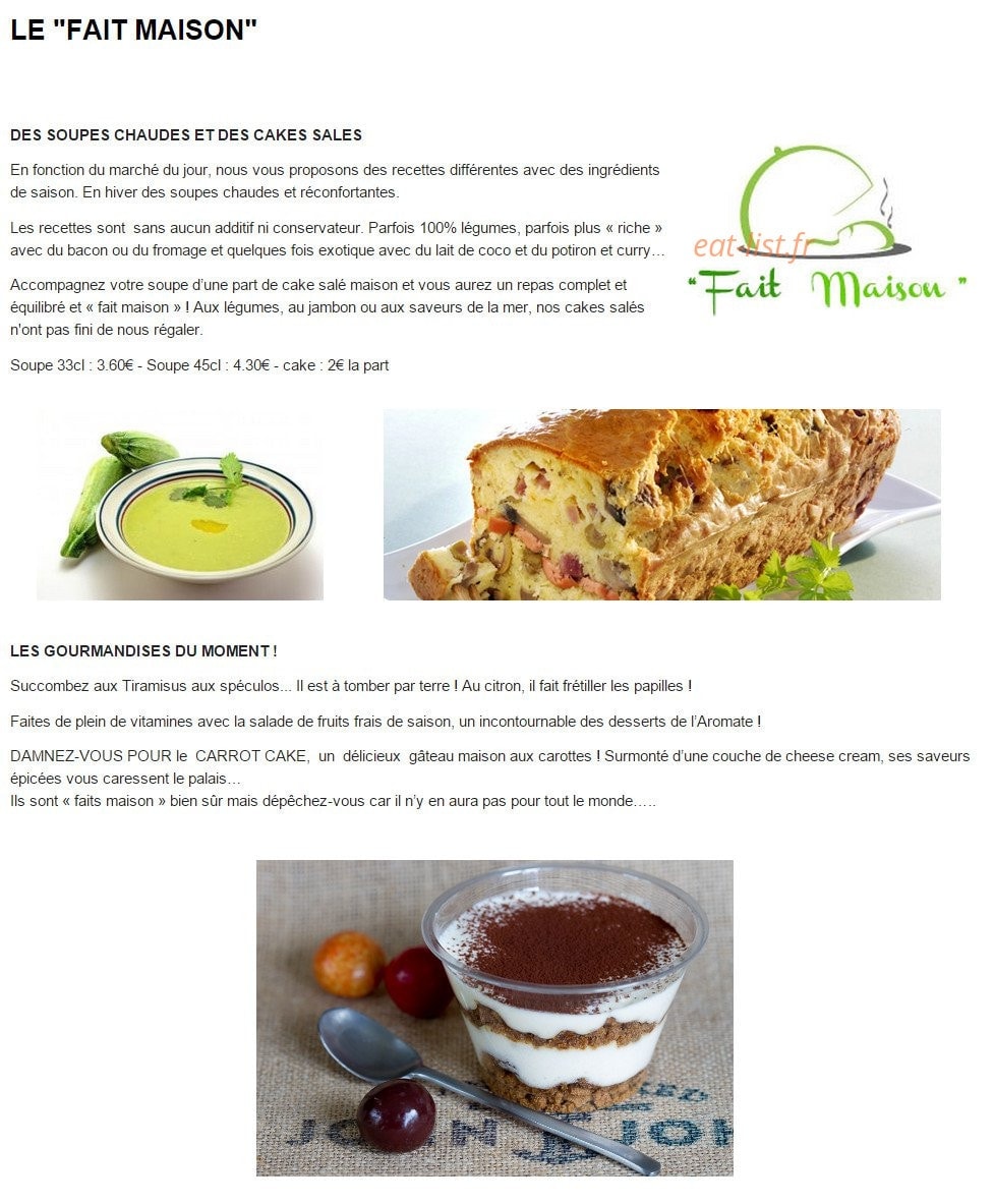 L'Aromate — carte page 3