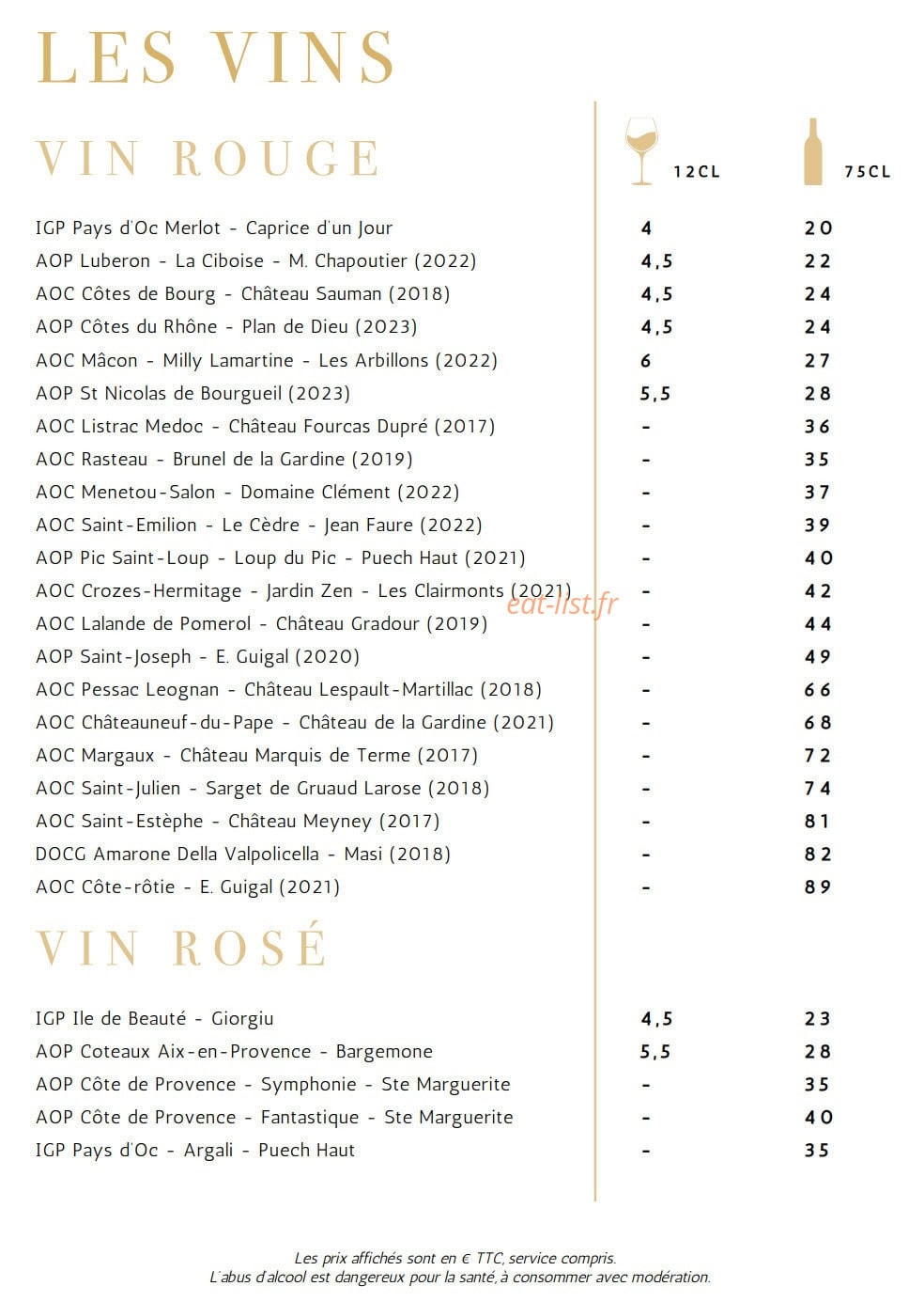 L'Épicurien — carte page 6