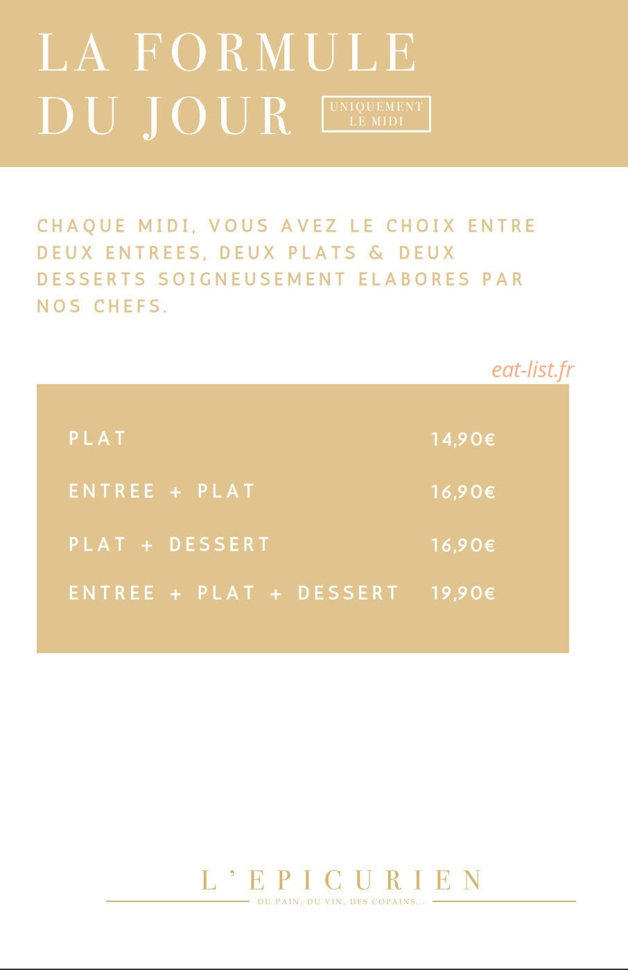 L'Épicurien — carte page 5