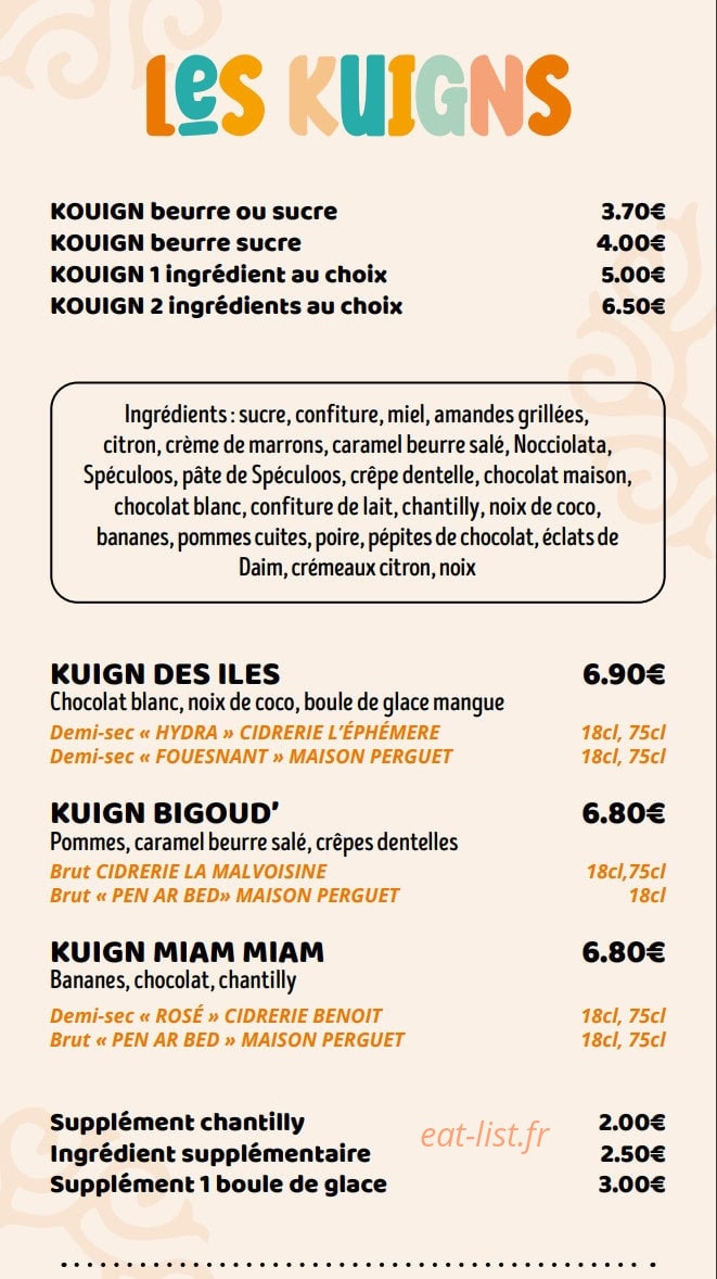 La Kuign - Touch Bigoudène — carte page 1