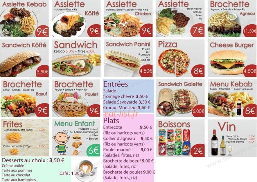 Le délice — carte page 1