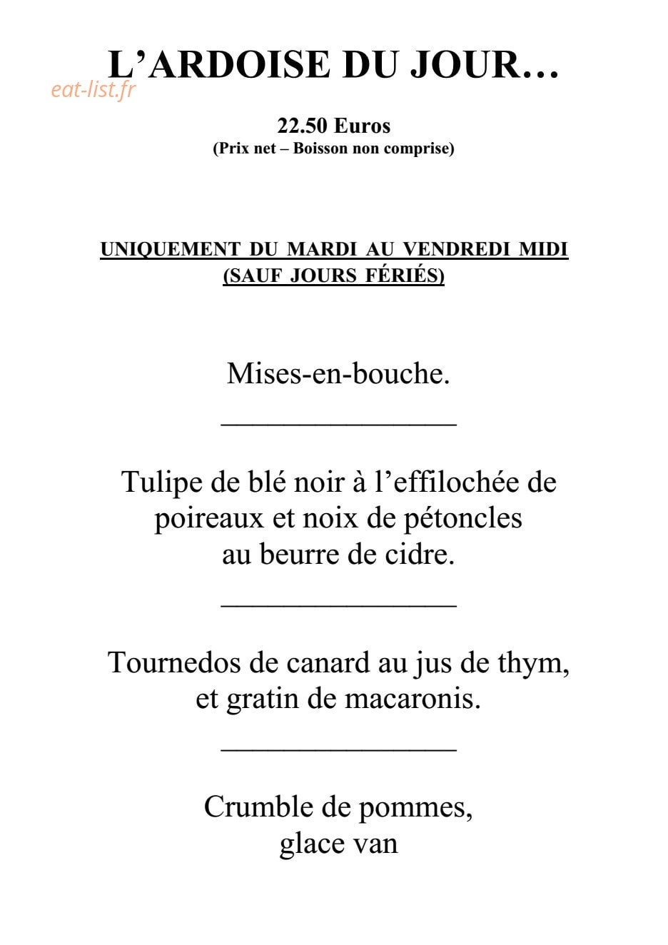 Le Grenadin — carte page 4