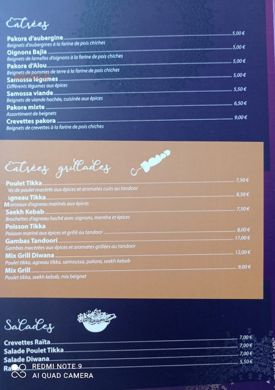 Le Mahraja — carte page 1