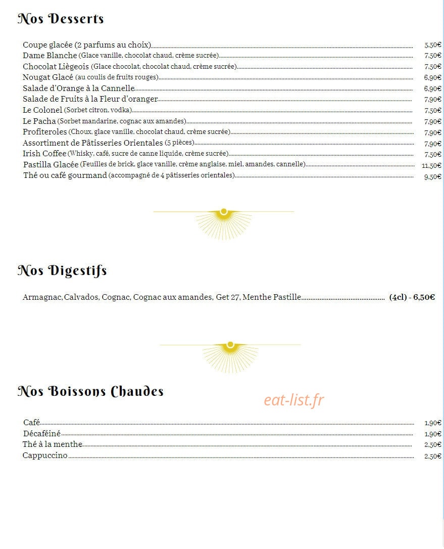 Le Marrakech — carte page 4