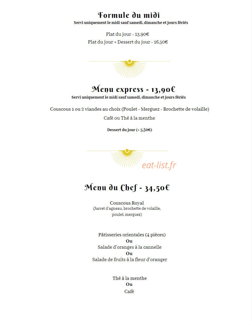 Le Marrakech — carte page 3