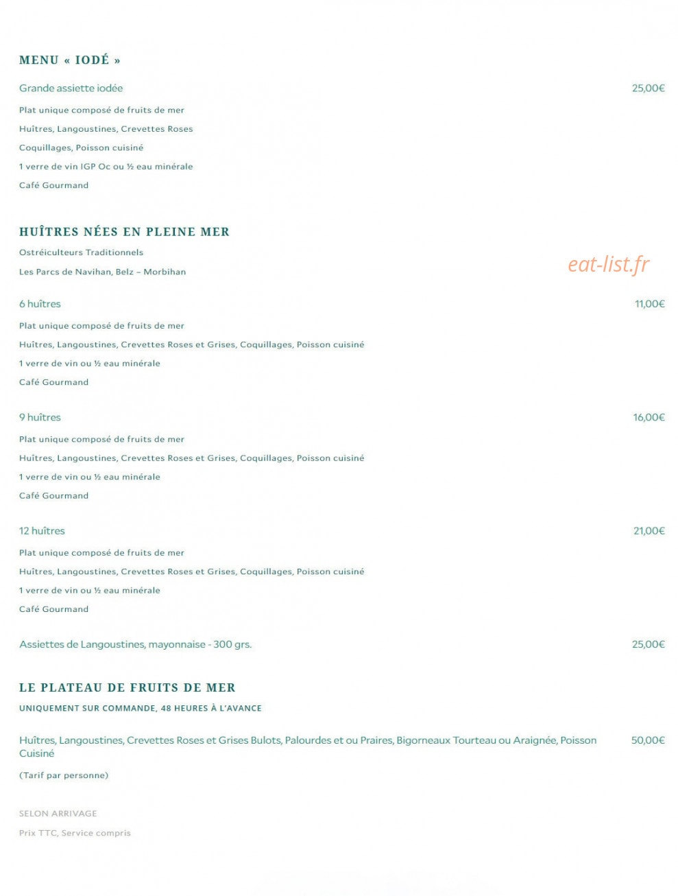 Le Neptune — carte page 2