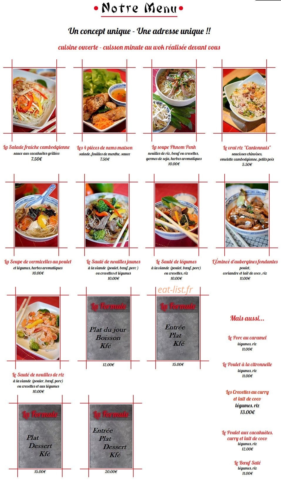 Le Pouss Pouss — carte page 1