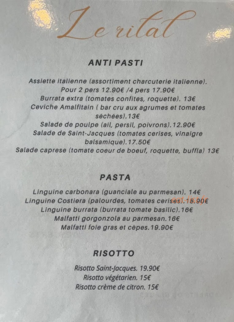 Le Rital — carte page 1