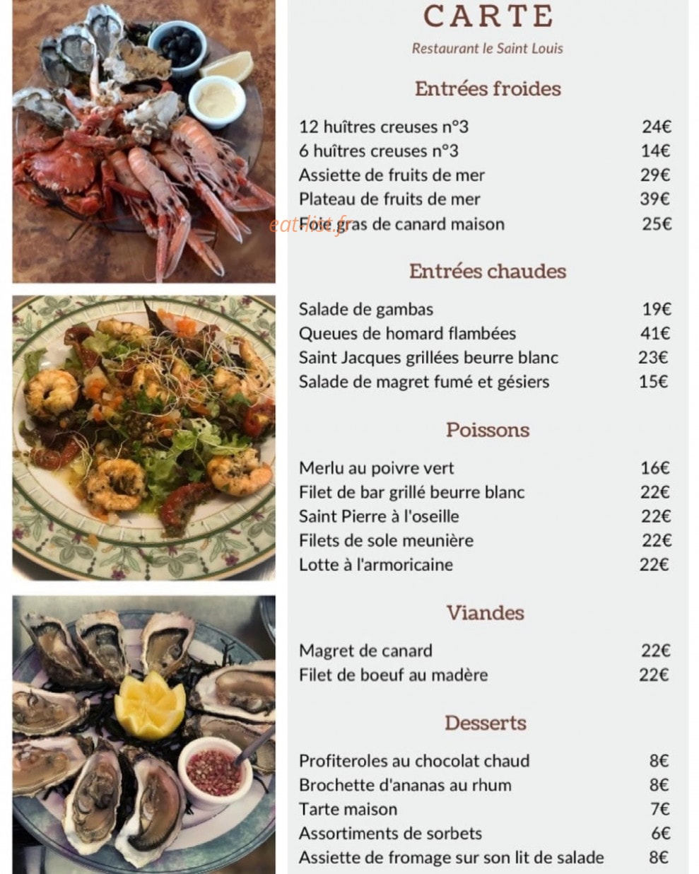 Le Saint Louis — carte page 1