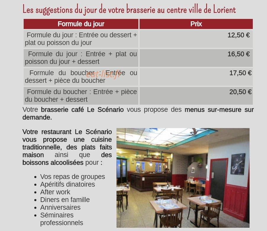 Le Scenario — carte page 2