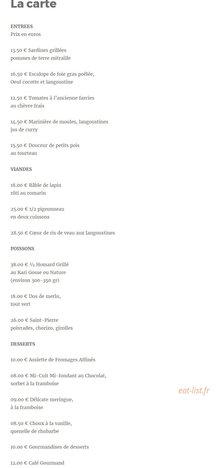 Le Tire Bouchon — carte page 5