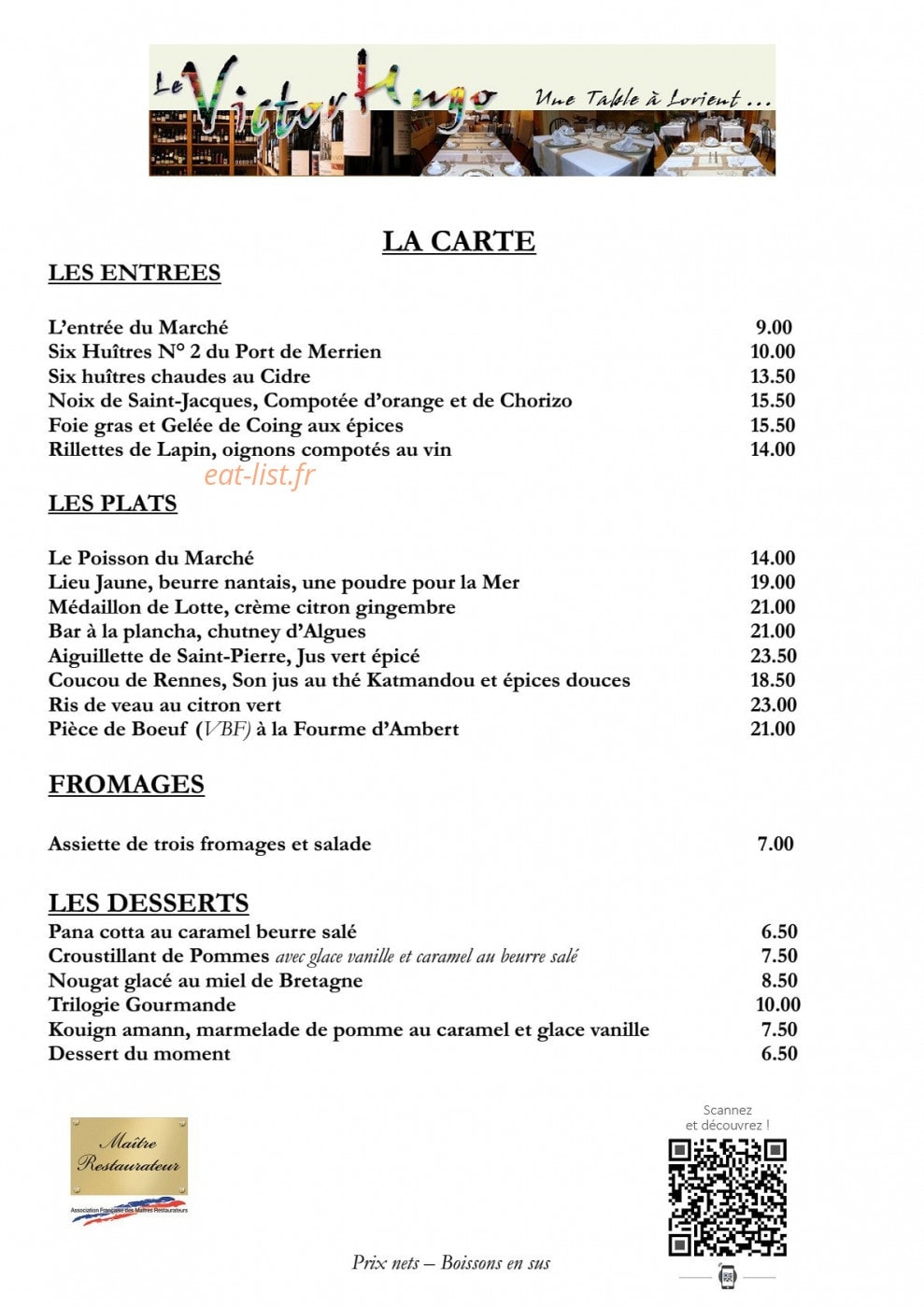 Le Victor Hugo — carte page 1