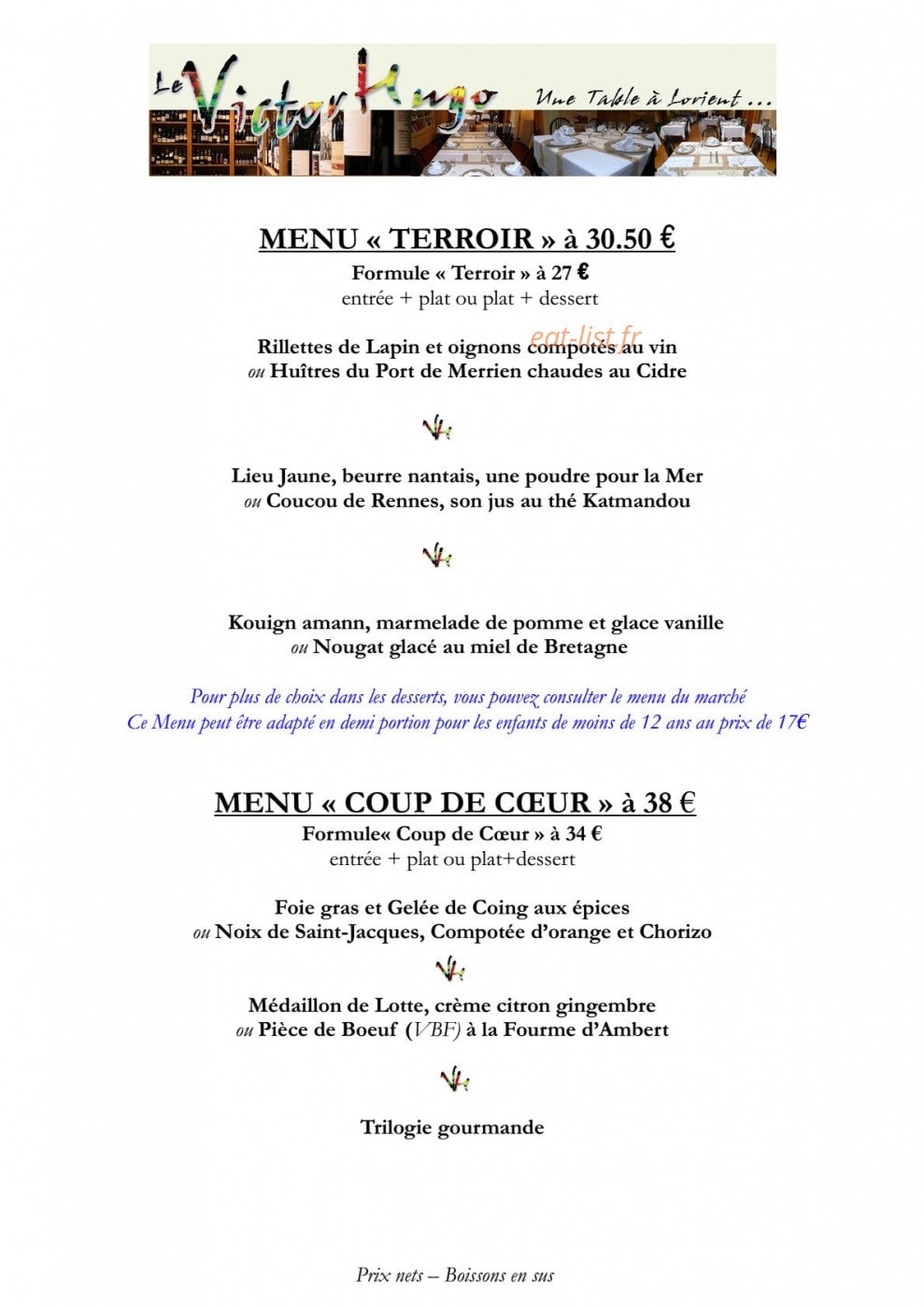 Le Victor Hugo — carte page 3