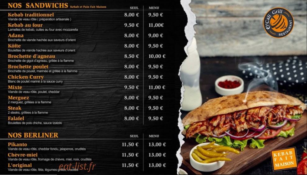O'Cali Grill — carte page 2