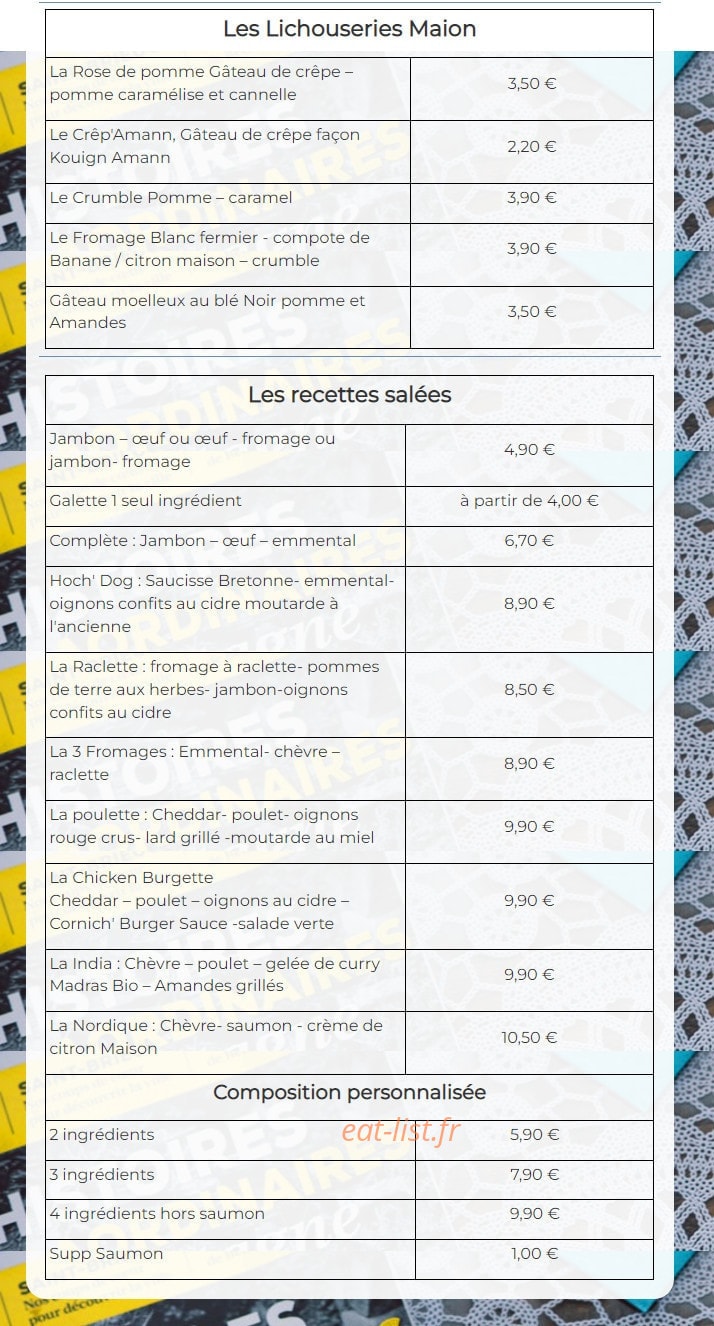 Oh ! Crêp' — carte page 2
