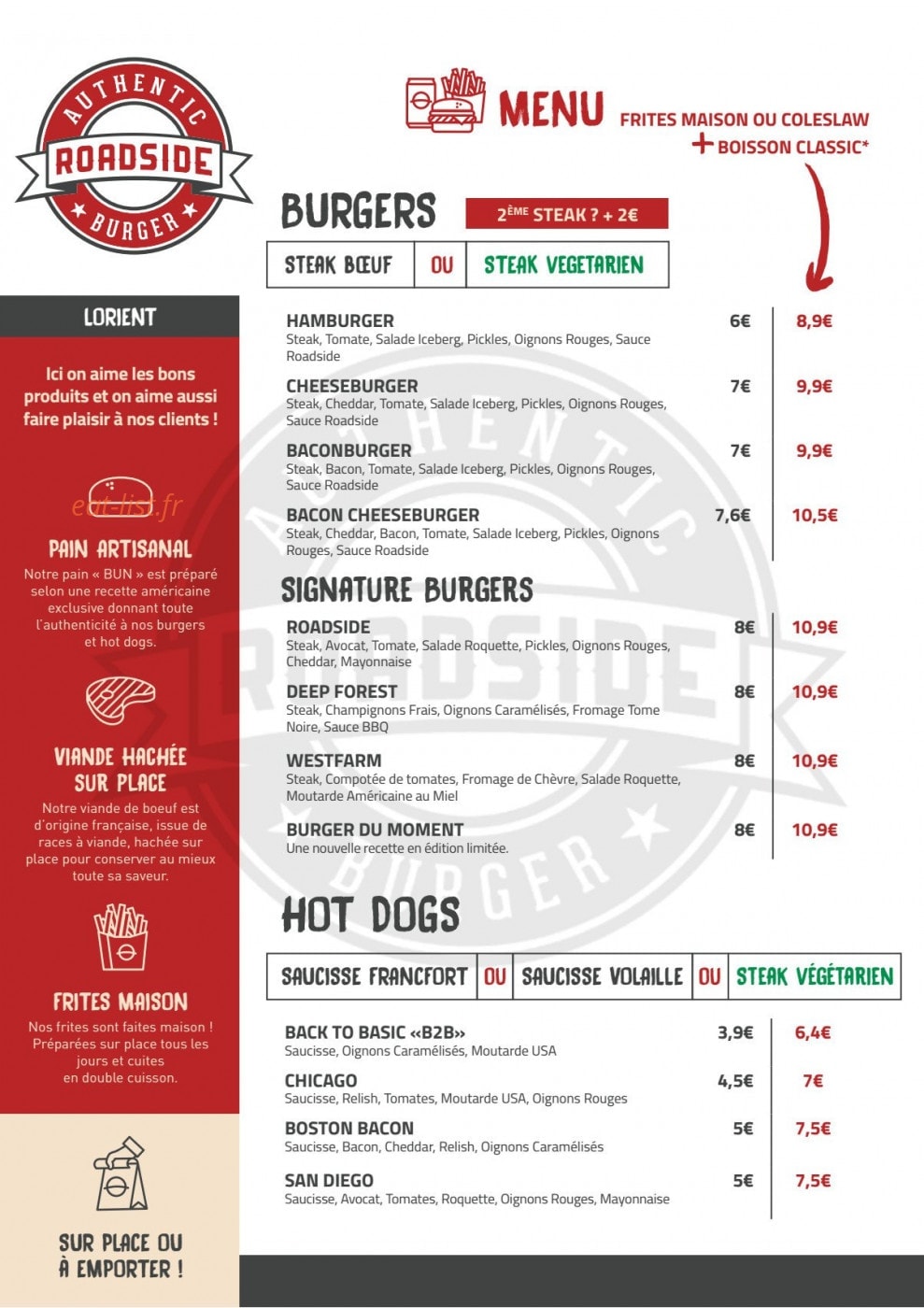 Roadside — carte page 1