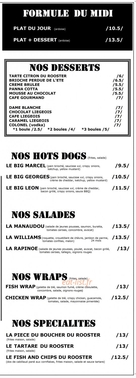 Rooster — carte page 3