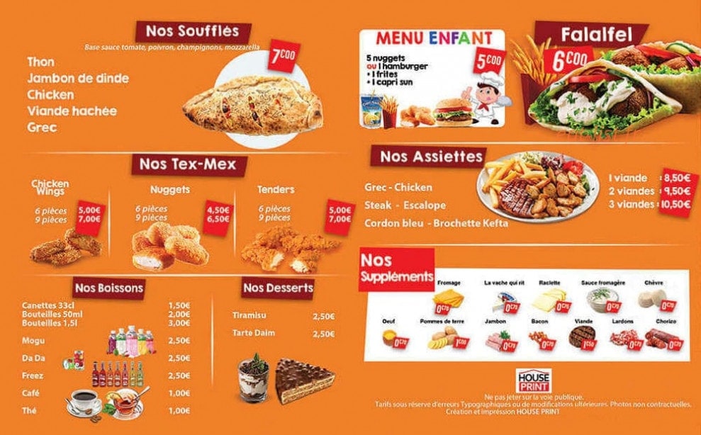 Scar Food — carte page 2