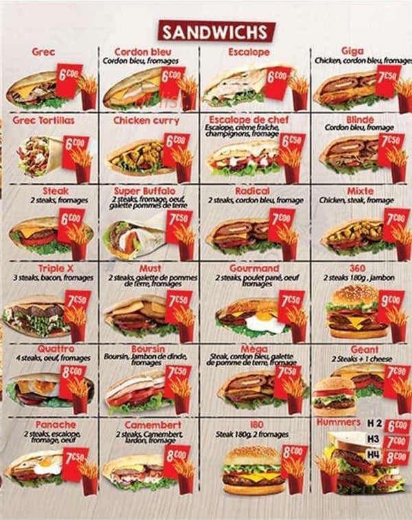 Scar Food — carte page 3