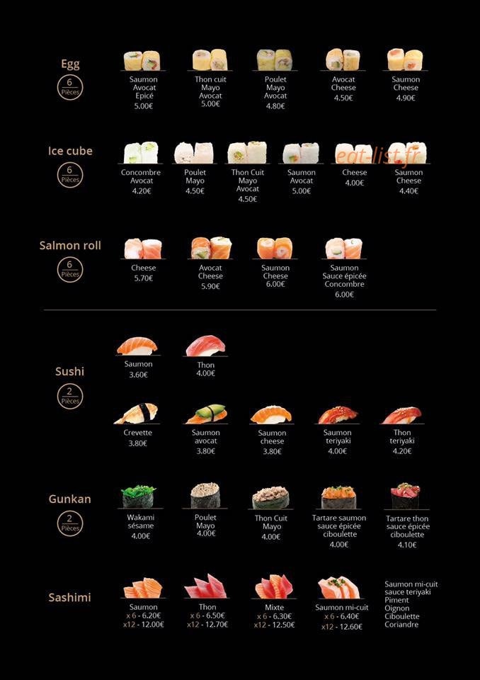 Sky Sushi — carte page 4