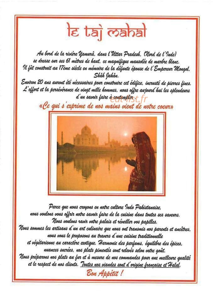 Taj Mahal — carte page 1