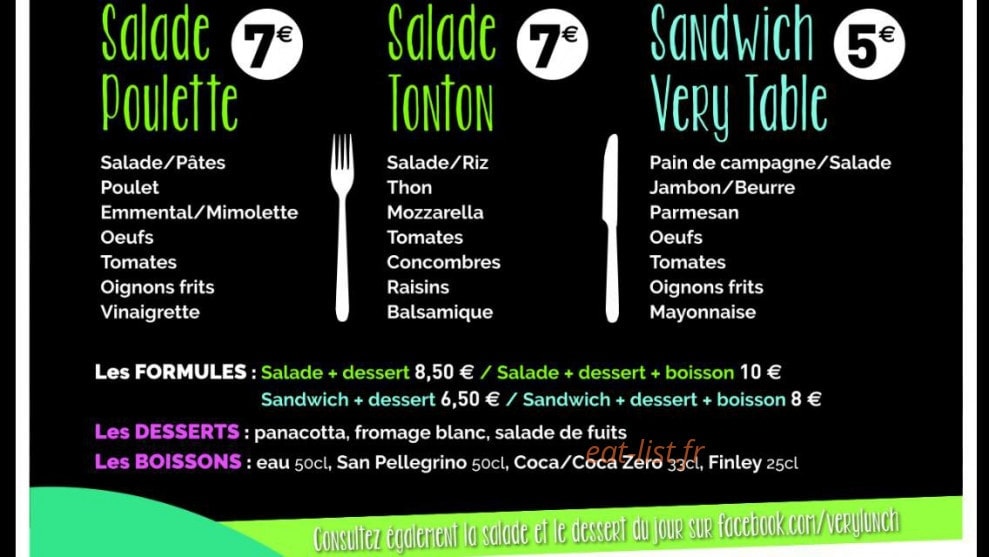 Verylunch — carte page 3